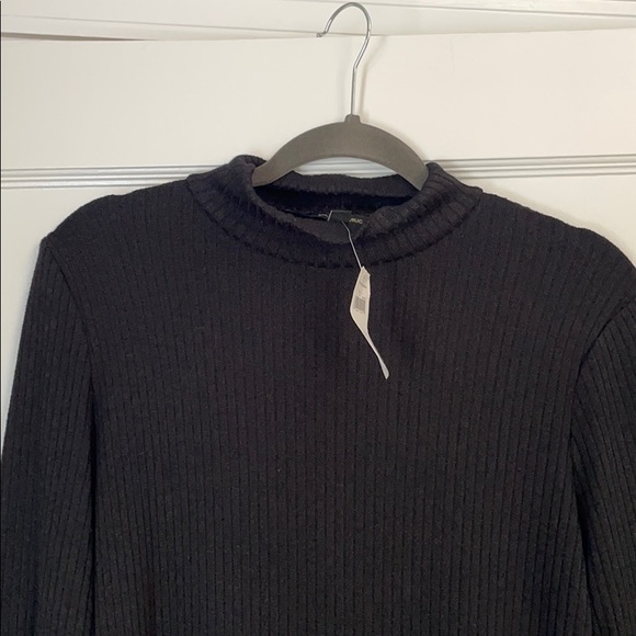 Mock Neck Long Sleeve Banana Republic Ribbed Midi Dress - Picture 4 of 4